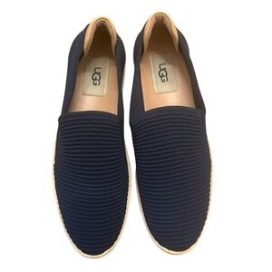 UGG Women's Sammy Slip On Sneaker Navy Blue Ribbed Knit Size 7